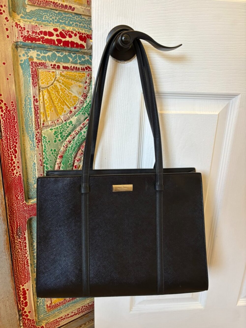 Kate Spade Kenzie Large Tote – Black Saffiano – Excellent Condition